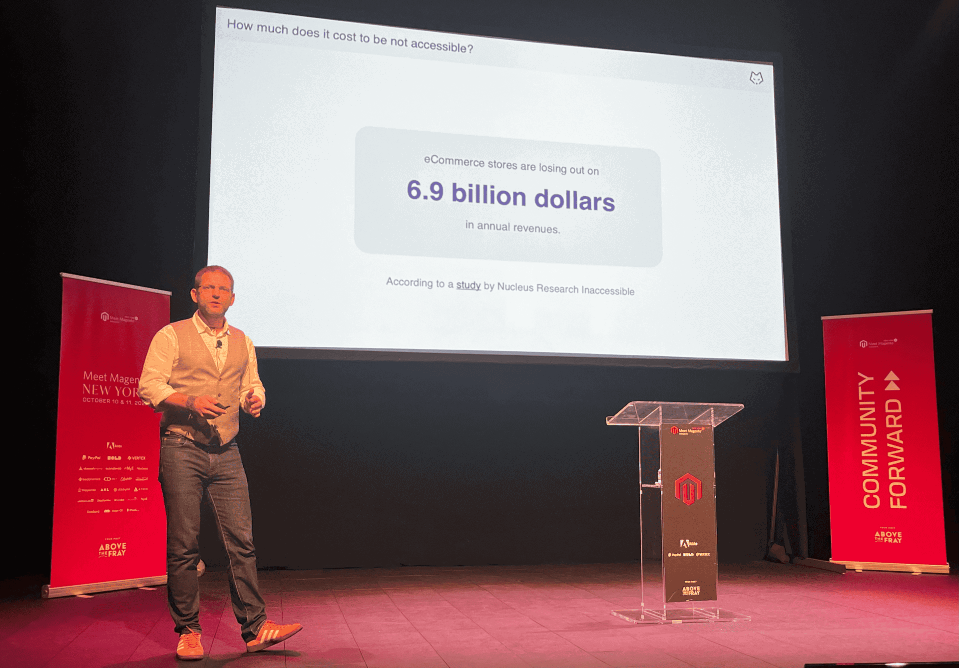 Speech on accessible commerce at meet magento nyc 2023